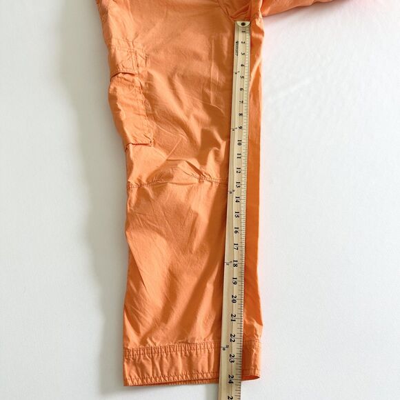 LRL Lauren Jeans Co Ralph Lauren Cargo Capri Pants Orange Cotton Women’s Size 10 - Picture 9 of 10